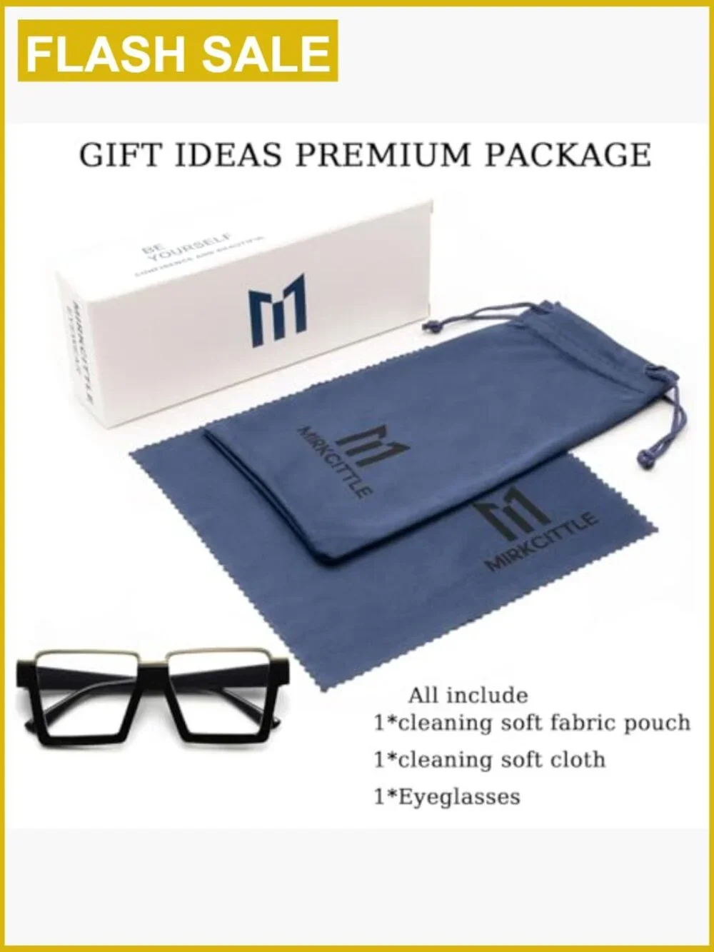 Oversized Square Blue Light Blocking Computer Glasses